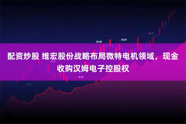 配资炒股 维宏股份战略布局微特电机领域，现金收购汉姆电子控股权