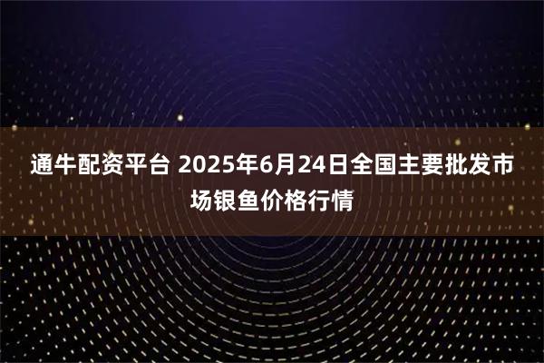 通牛配资平台 2025年6月24日全国主要批发市场银鱼价格行情